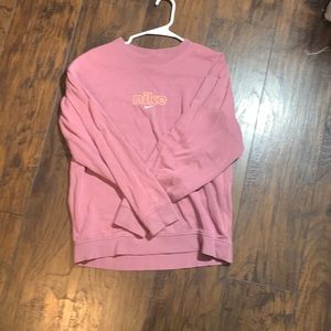 Pink Nike sweatshirt